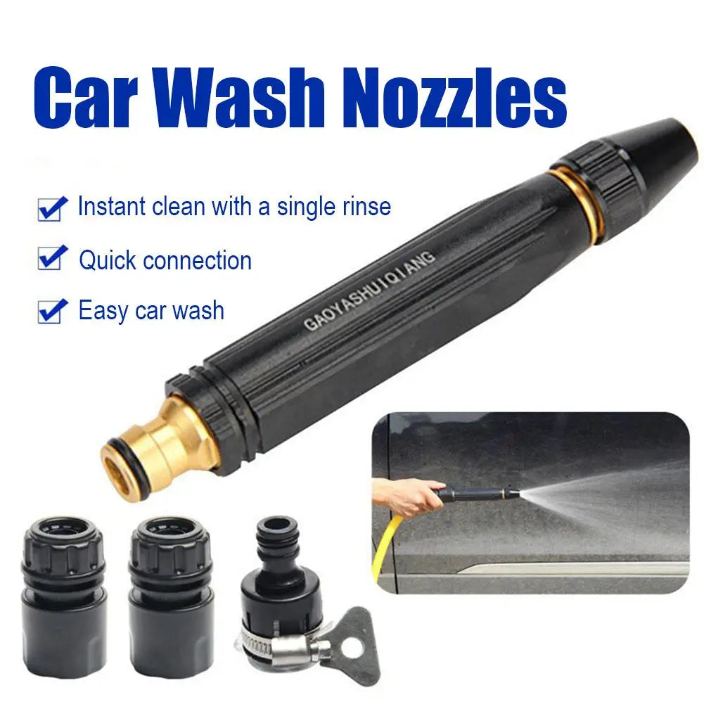 Adjustable Pressure Water Gun Nozzle Household Garden Hose Spray Car