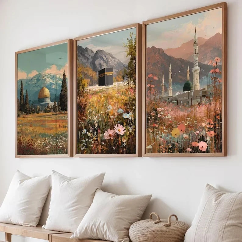 Modern Retro Canvas Wall Art Print Poster | Home Decor