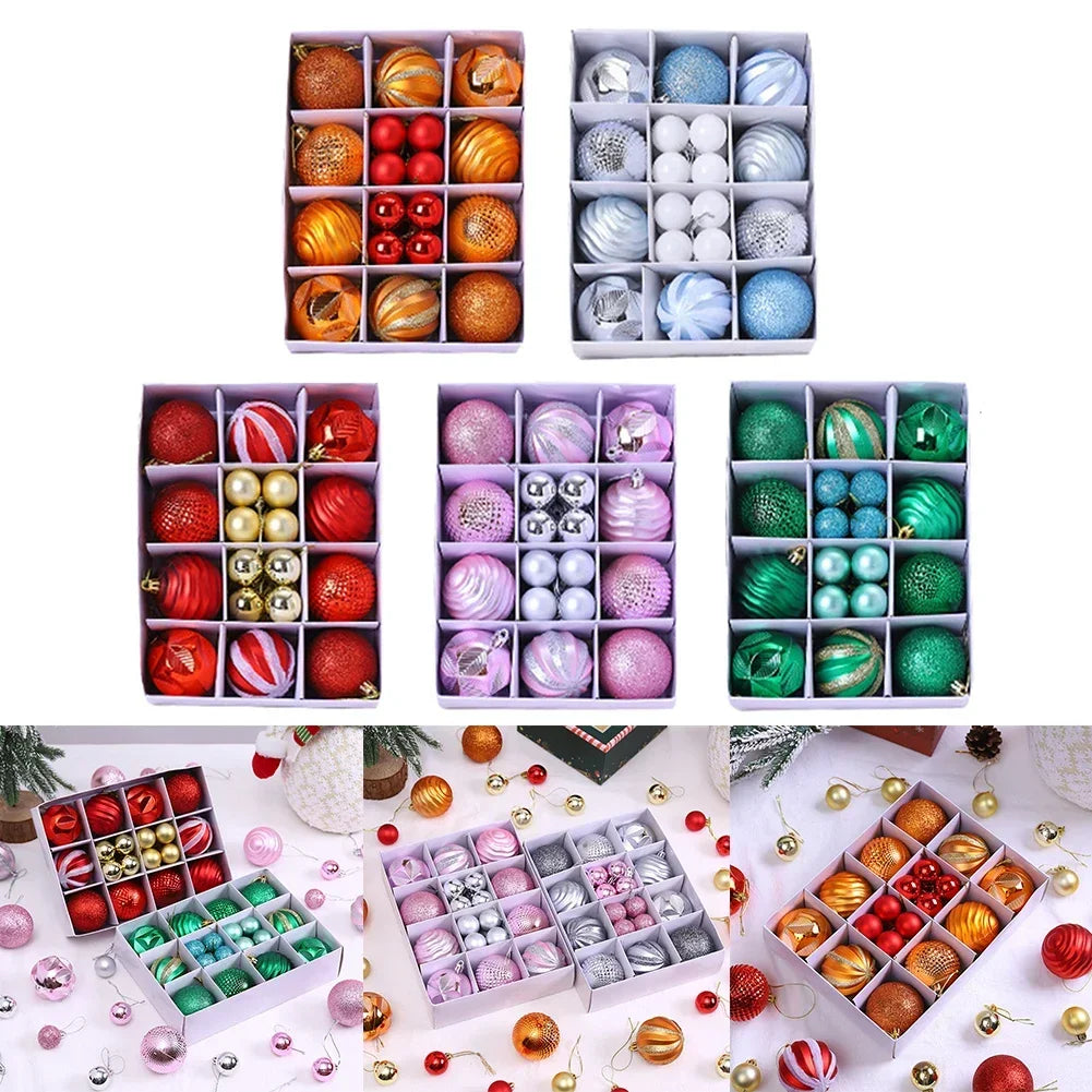 Shatterproof Christmas Ball Ornaments Set of 26 | Multi-Color