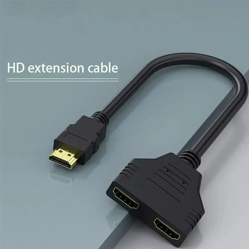 30cm HDMI Splitter Cable 1 Male to 2 Female 1080P Adapter