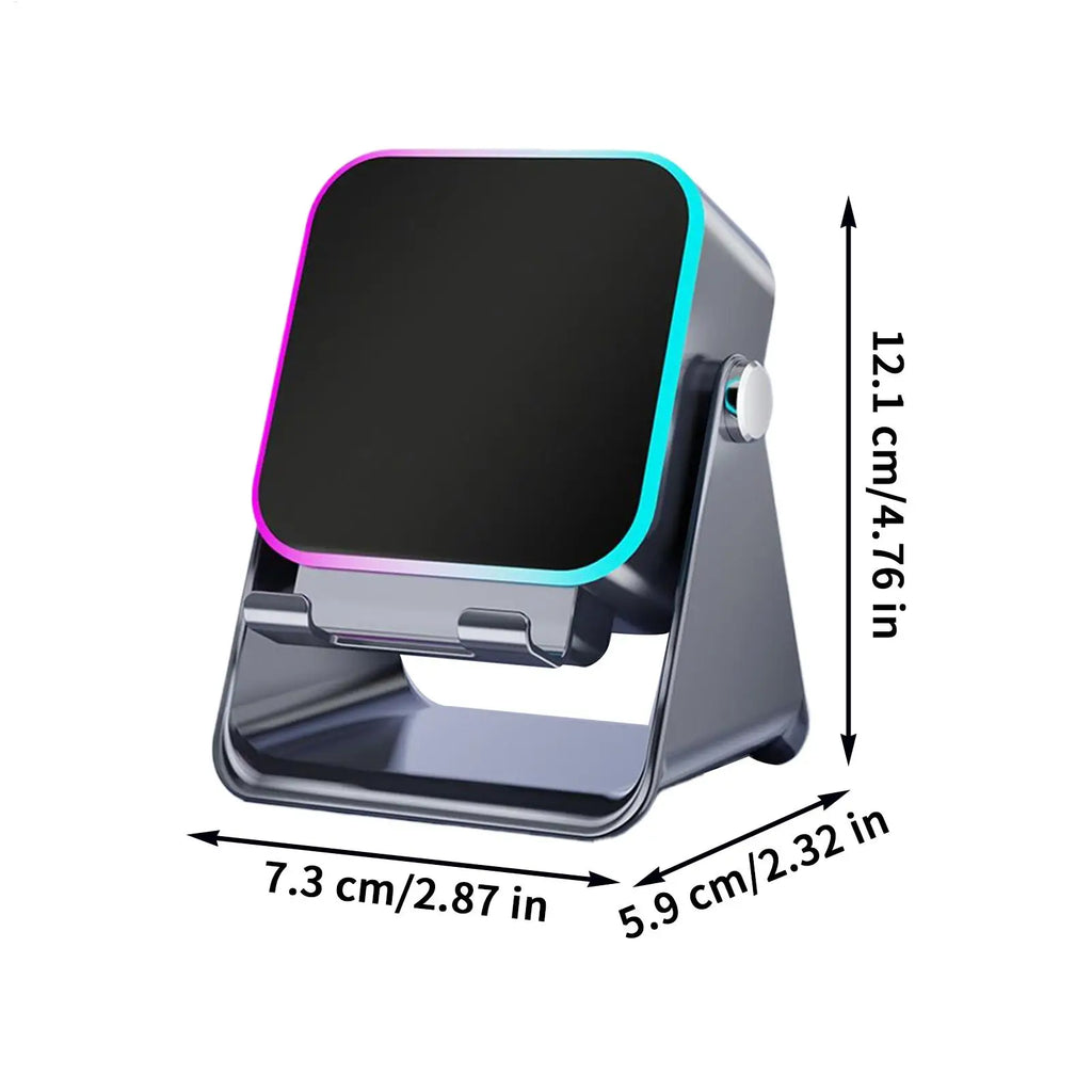 Folding Phone Stand Speaker – 10W Wireless Charging & Light