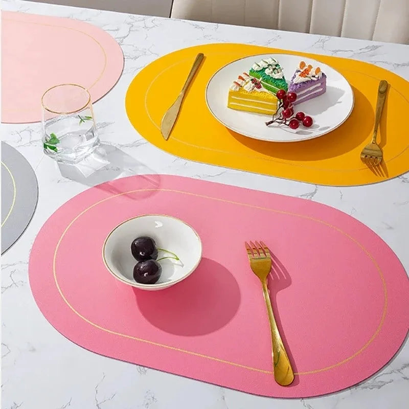 Leather Placemats – Heat Resistant, Waterproof & Washable