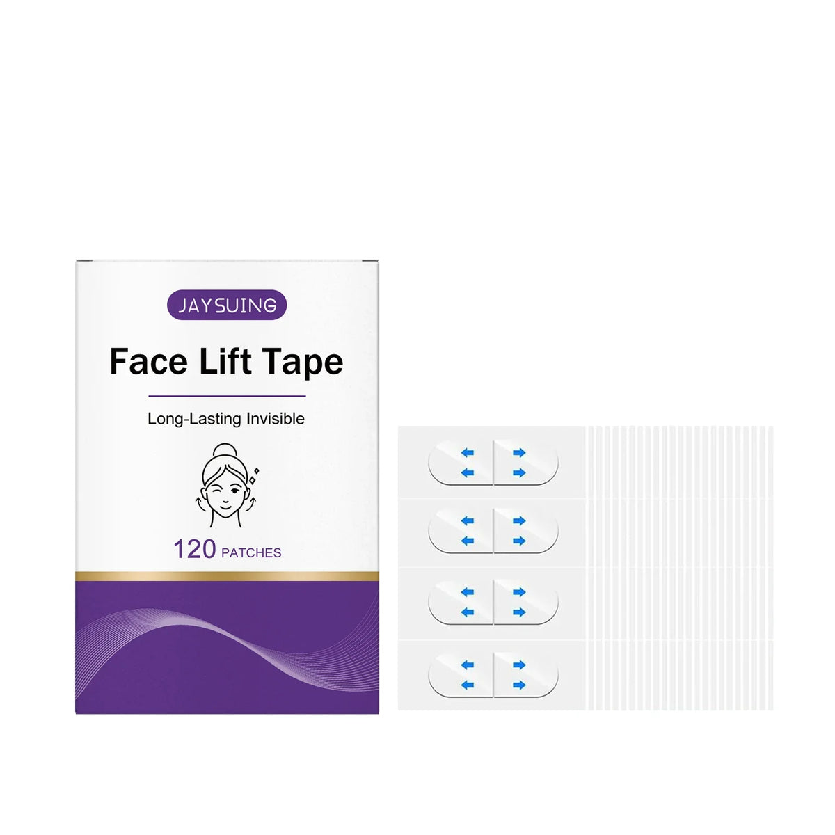 Jaysuing Invisible Face Lift Tape – 120 Hyaluronic V-Shape