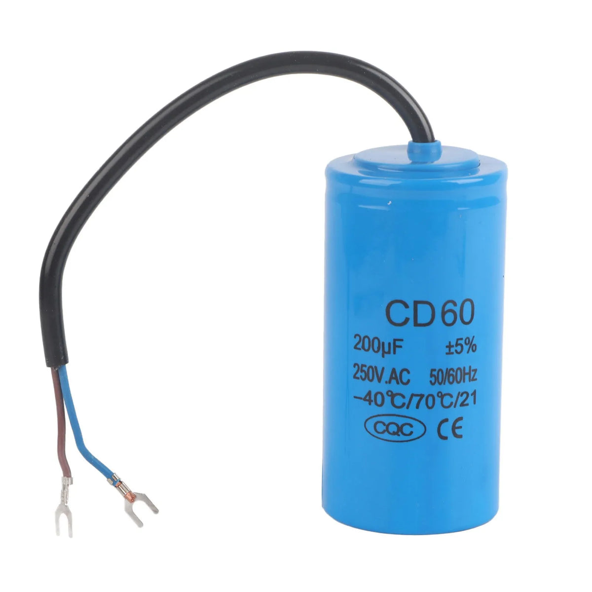 CD60 Capacitor Run Wire AC 200uF 50 60Hz Motor Air Compressor