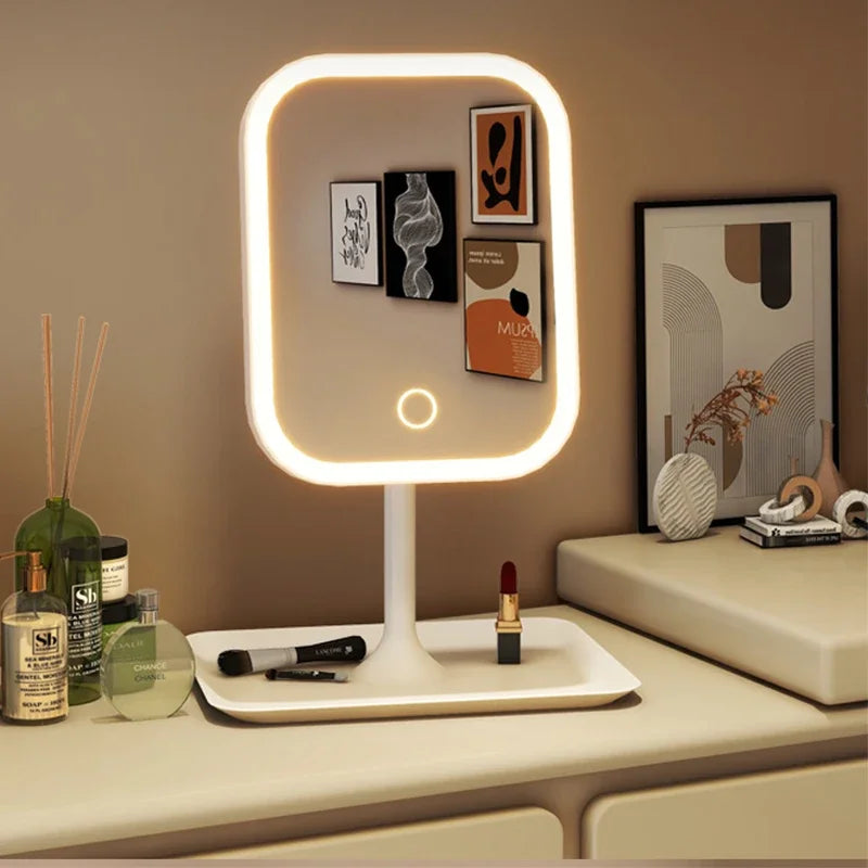 LED Vanity Mirror 3 Color Touch Control | Desktop Makeup Mirror