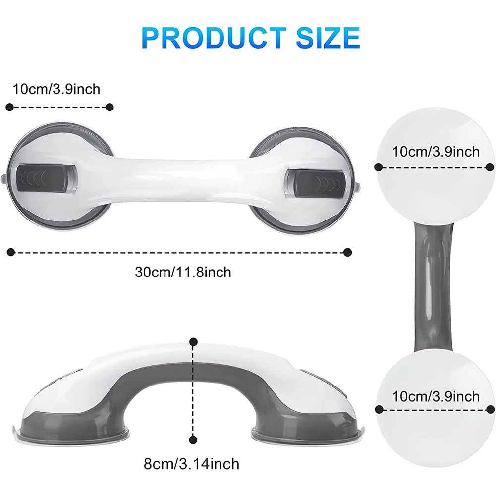 Suction Cup Grab Bar for Shower & Bathtub | 1–2 Pack
