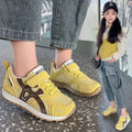 Girls Mesh Sneakers – Kids Hook & Loop Non-Slip Sports Shoes