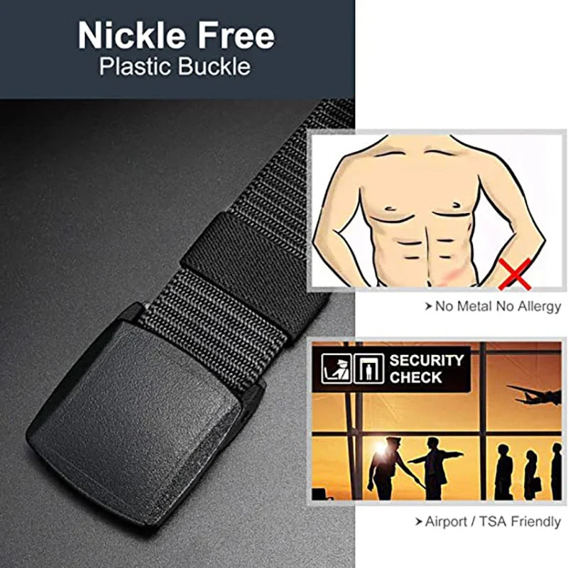 Men's Tactical Military Canvas Belt – Auto Buckle Nylon