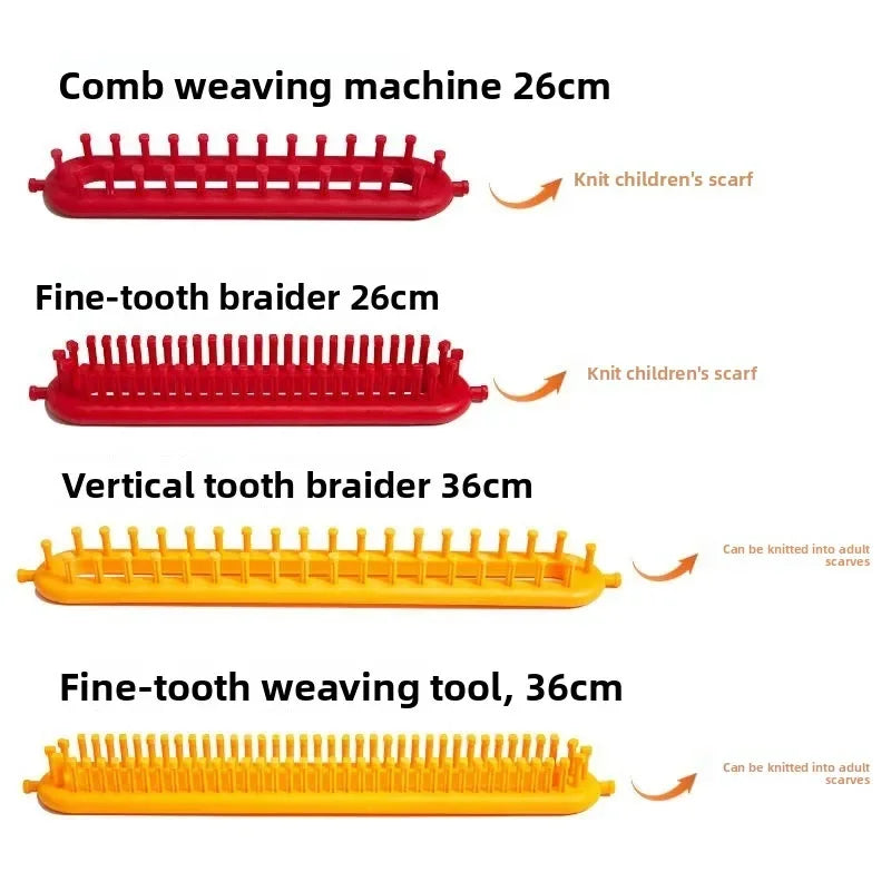 DIY Plastic Weaving Loom Kit – Portable Rectangle Wool Knitter