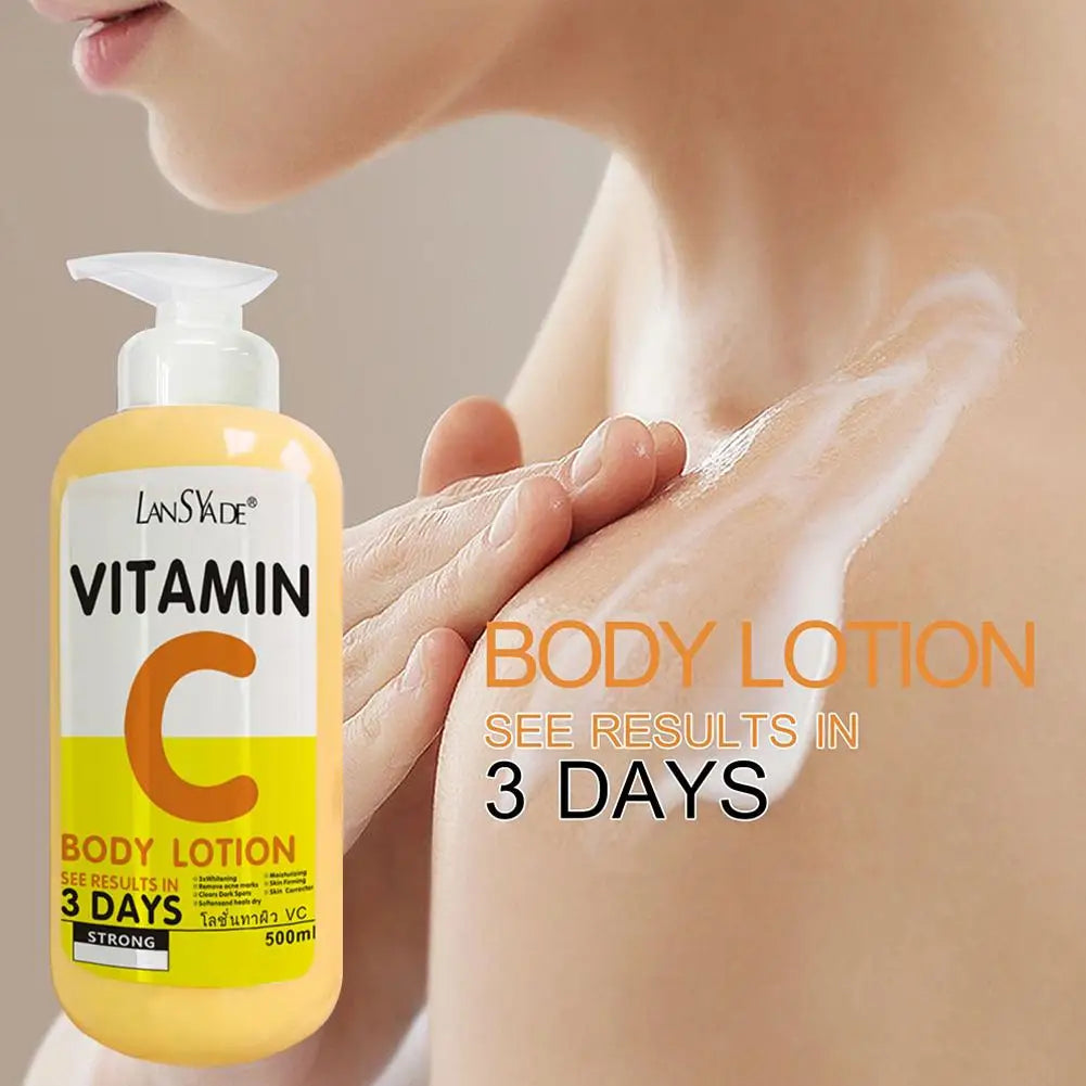 500ml Vitamin C & AHA Brightening Body Lotion | Deep Moisturizer