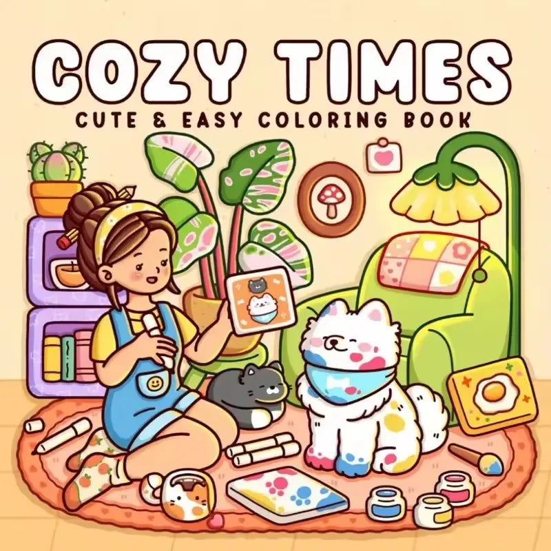 Adult Coloring Book Relaxation Cute Easy Designs Stress Relief