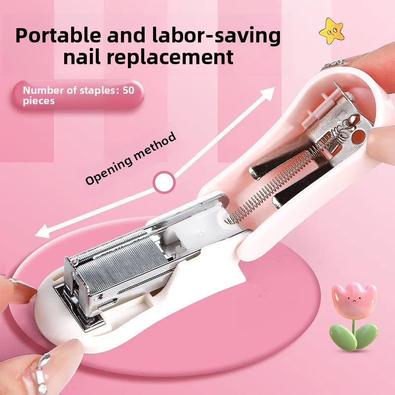 Cartoon Mini Stapler – Portable Cute Stapler for School & Office