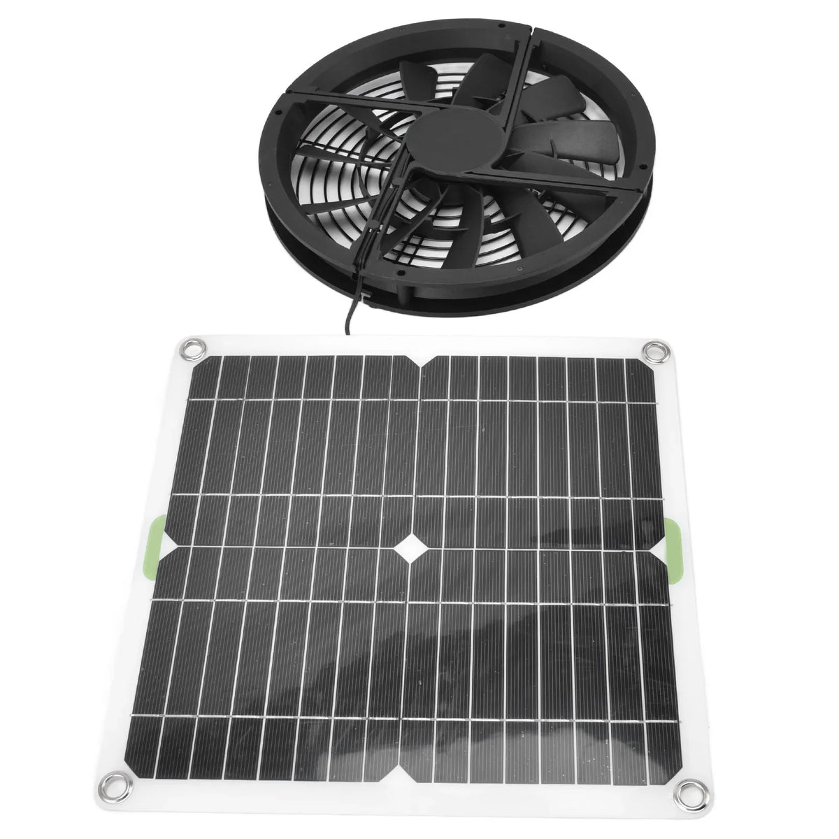 Solar Panel Fan 100W Waterproof Round Ventilation Case Exhaust