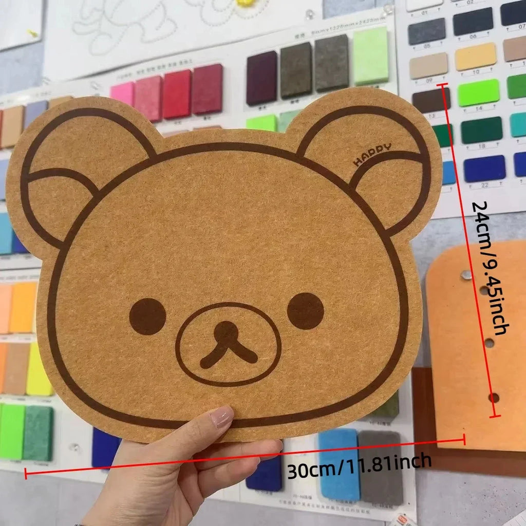 Cartoon Felt Board Home Decor Wall Panel Posters Bear Sticker