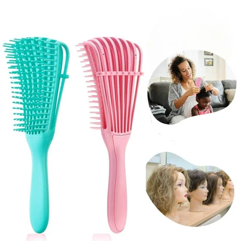 Detangling Hair Brush & Scalp Massager for Curly & Thick Hair