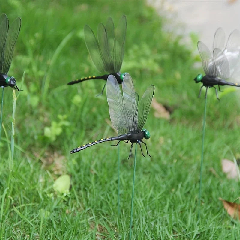 Simulation Dragonfly Garden Stakes 2/4 Pcs – Yard Lawn Decor