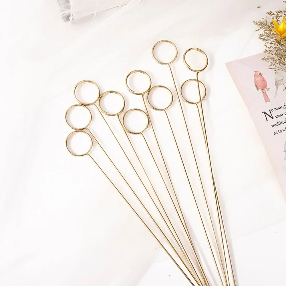 10pcs Heart Message Card Holder Rods | Flower & Party Decor