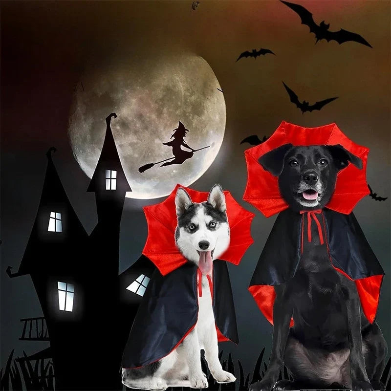Cute Halloween Pet Costumes Cosplay Vampire Cloak Small Dog Cat
