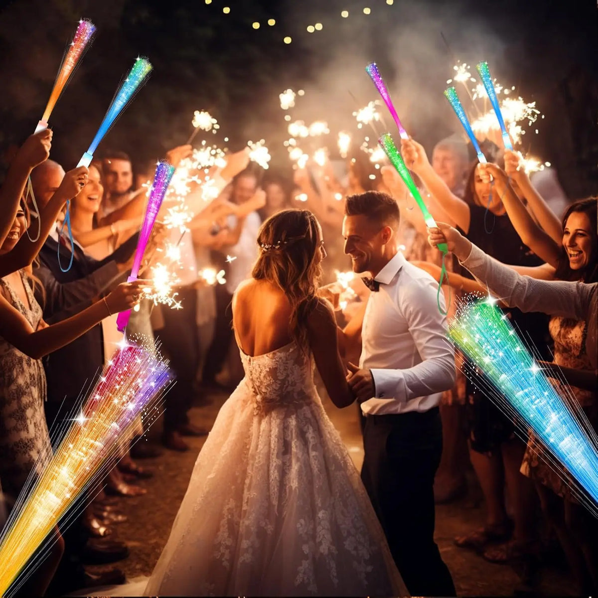 120PCS LED Glow Sticks Rainbow Flash Wands – Party & Events