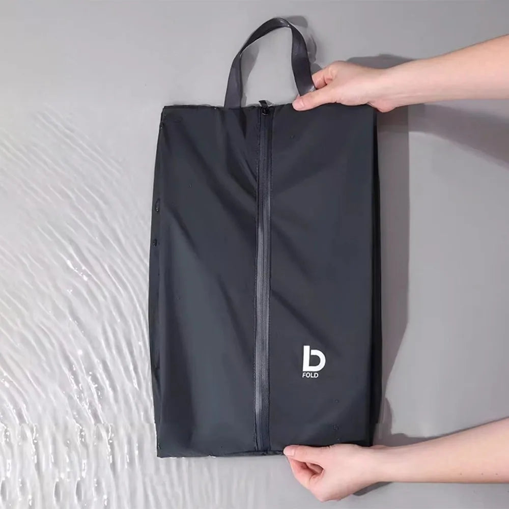 Waterproof Shoe Storage Bag Nylon Fabric Strong Zipper Travel