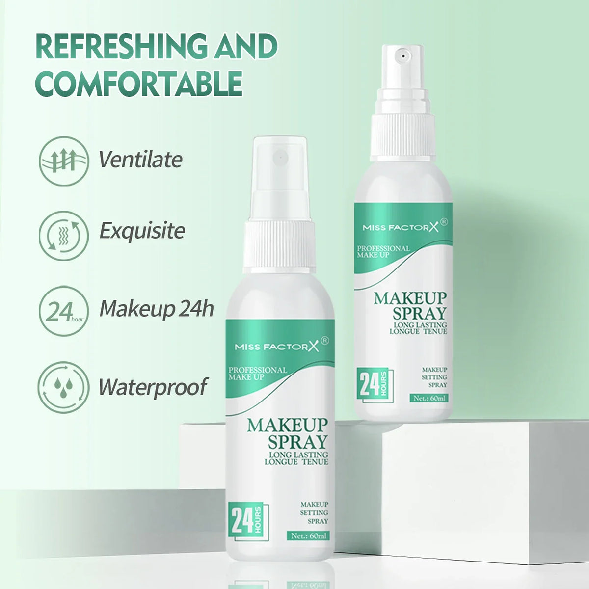 Waterproof Makeup Setting Spray Set – Long-Lasting Anti-Smudge