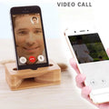 Wooden Phone Holder Passive Speaker Amplifier Dock Stand