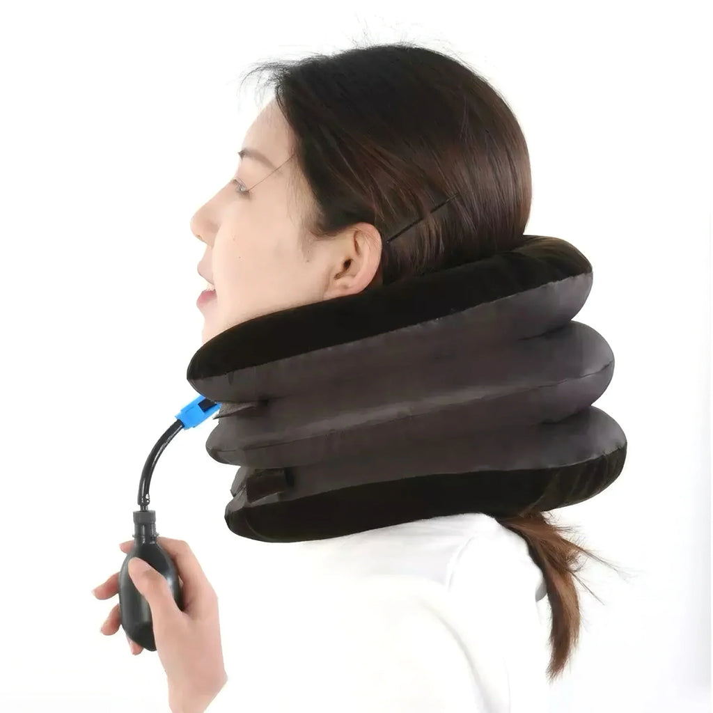3-Layer Inflatable Cervical Neck Traction & Support Pillow