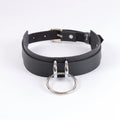 Fashion Round Spike Punk Chocker Collar PU Leather Harness Necklace