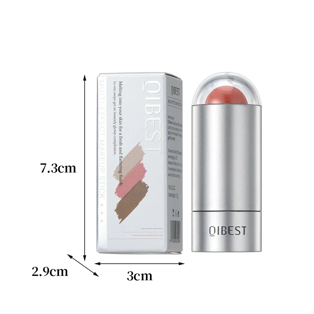 QiBest 4-in-1 Contour Bronzer Stick – Highlighter & Blush