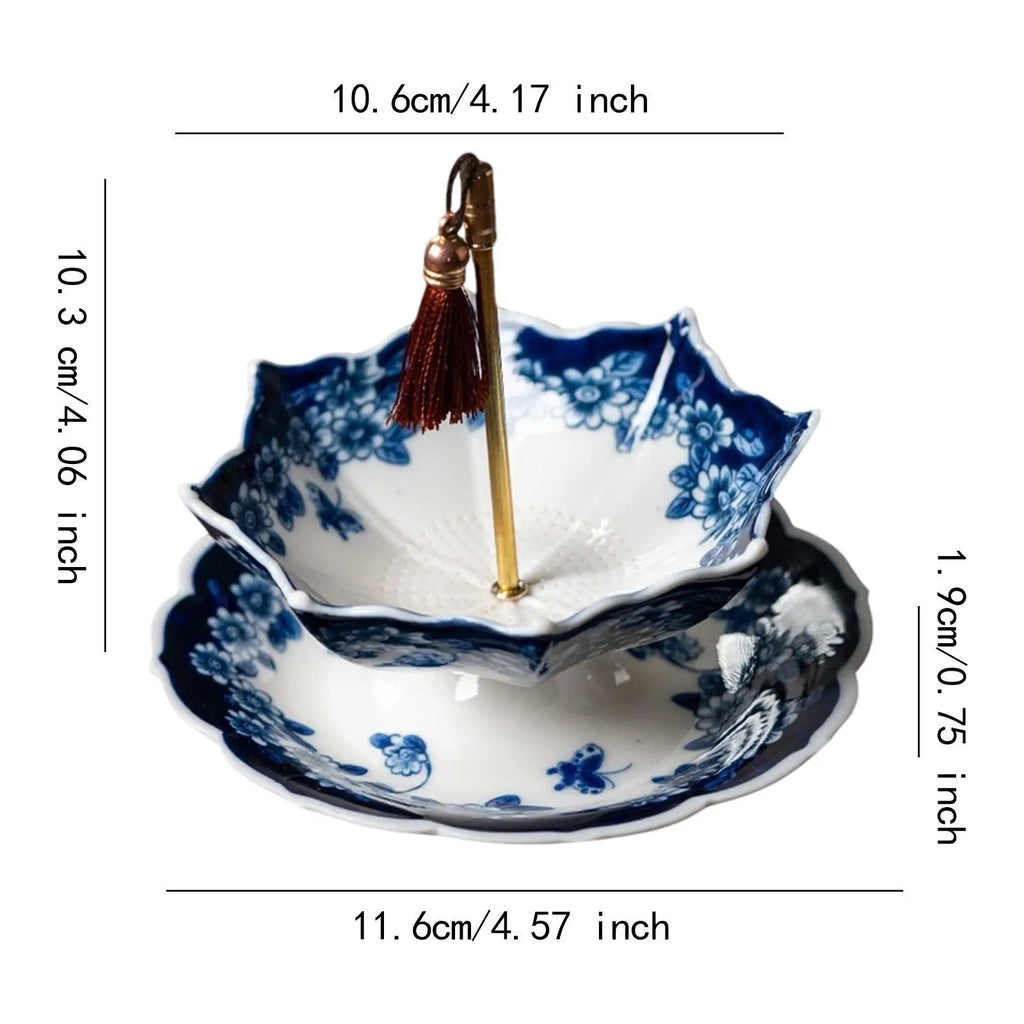 Ceramic Umbrella Tea Strainer & Tray | Kung Fu Tea Filter Set