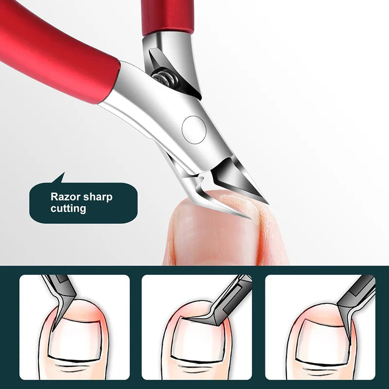 Stainless Steel Nail Clipper for Thick Hard Toenails