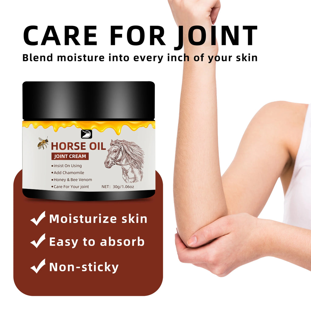 Horse Oil Joint Cream – Non-Greasy Body Moisturizer | 30g