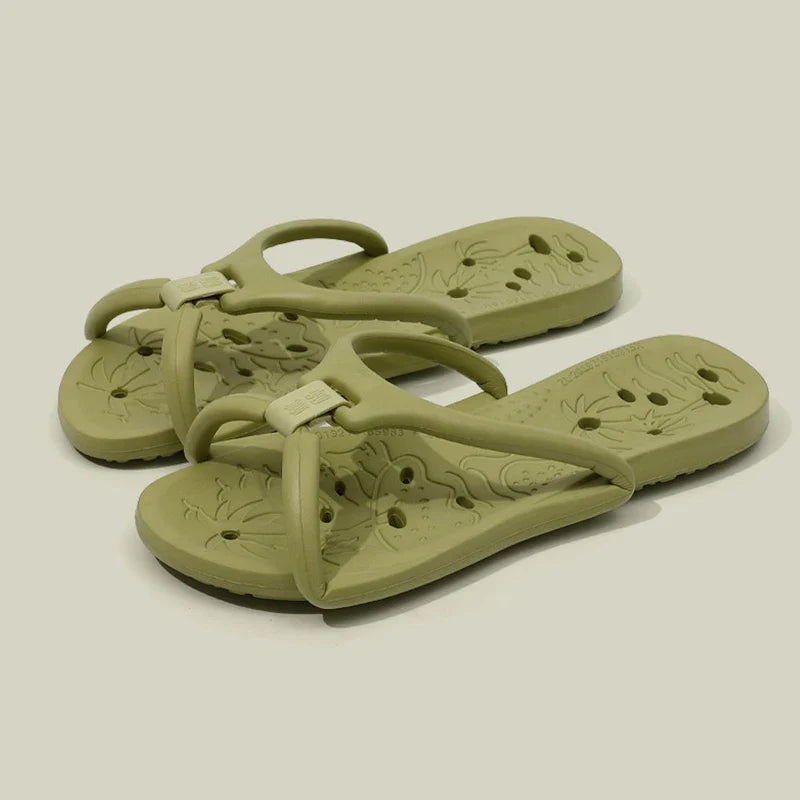 JPNTKY Men's Foldable Travel Slippers – Lightweight EVA Slides