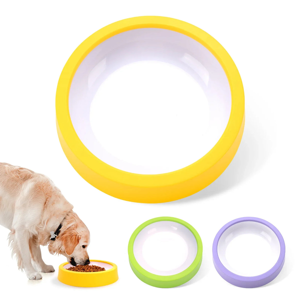 Pet Cat Dog Feeding Bowl Small Medium-sized Anti-spill PP Material