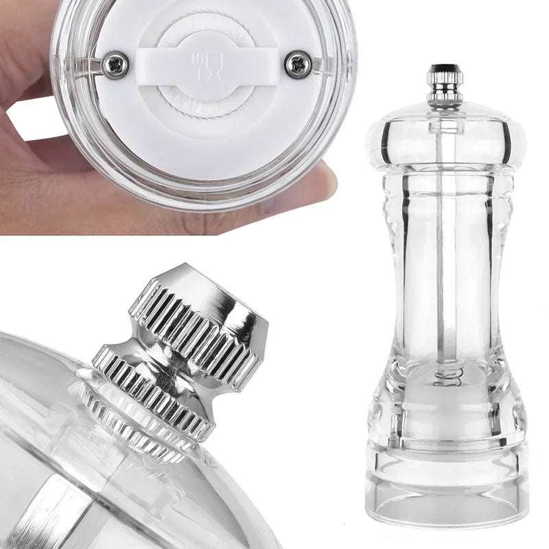 Acrylic Pepper Mill & Salt Shaker Set – Ceramic Grinder Combo