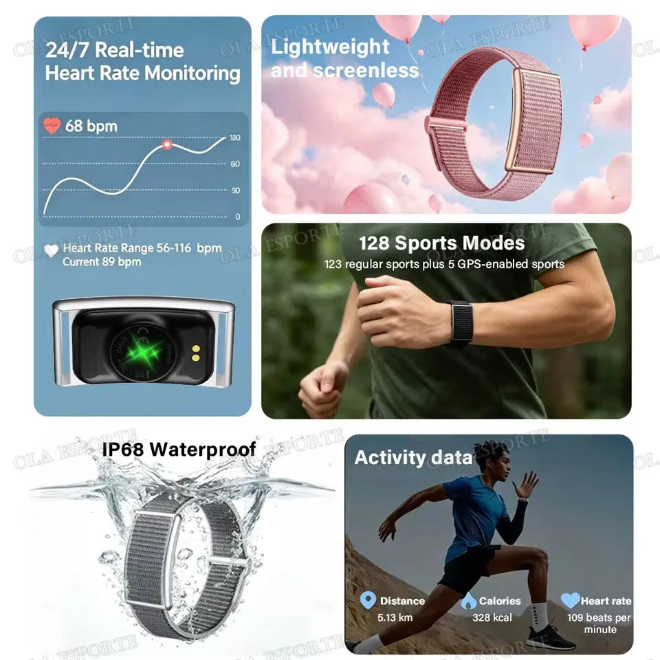 No-Screen Smart Fitness Band | Heart Rate, SpO2 & Sleep Tracker