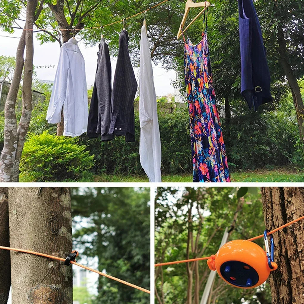 Retractable Clothesline – Windproof Anti-Slip Laundry Drying Rope
