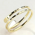 Huitan Glossy Multi-Layer Brass Ring – Women's Party Jewelry
