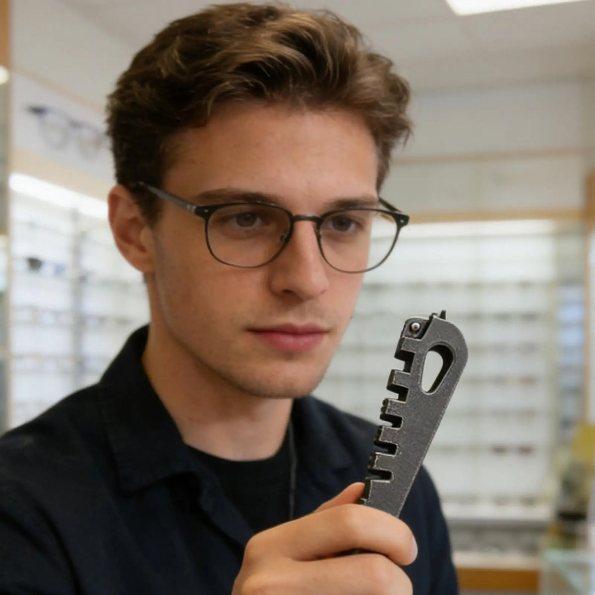 5-in-1 Eyeglass Temple Adjustment Tool – Anti-Slip Frame Bender