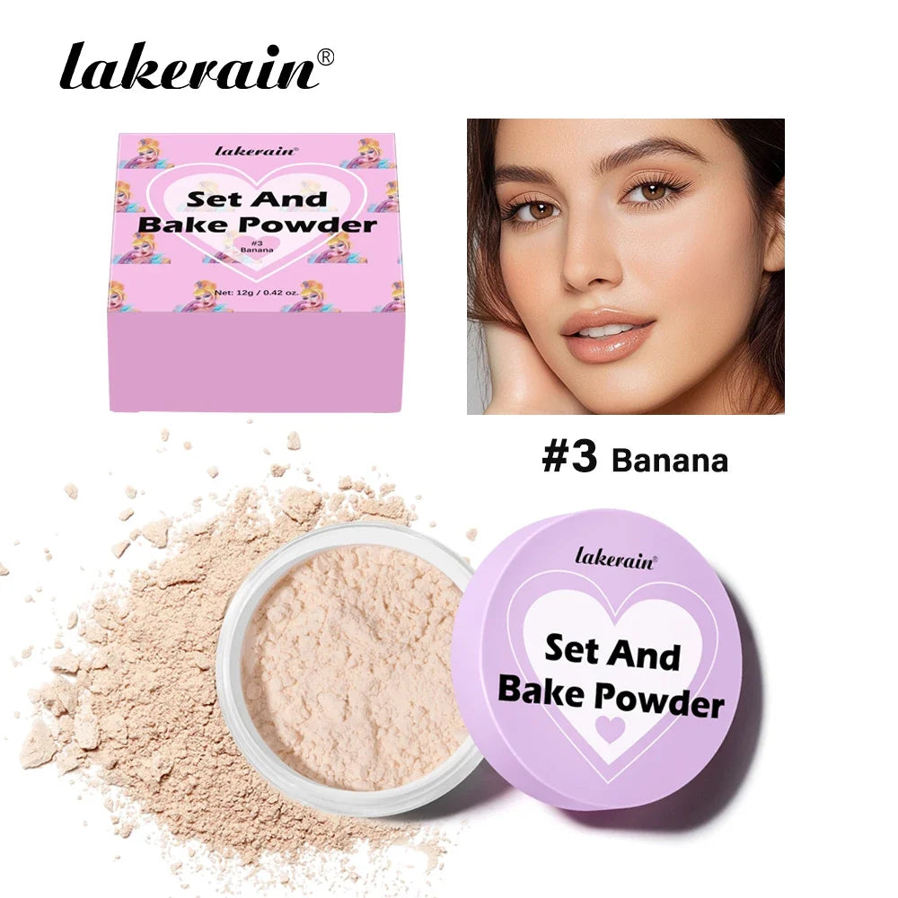 Bake Setting Powder & Puff Set | 5 Shades, Matte Finish