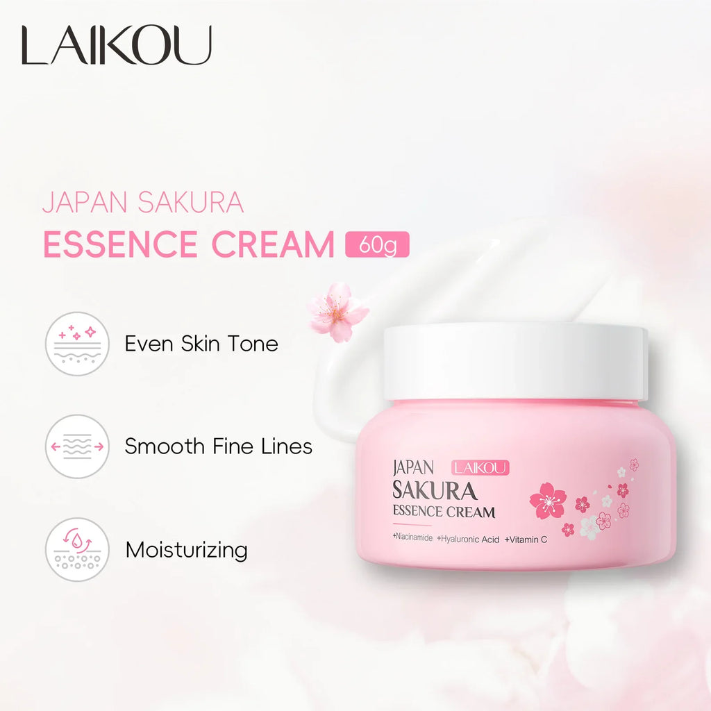 LAIKOU Sakura Face Cream 60g – Hydrating Moisturizer for Dry Skin
