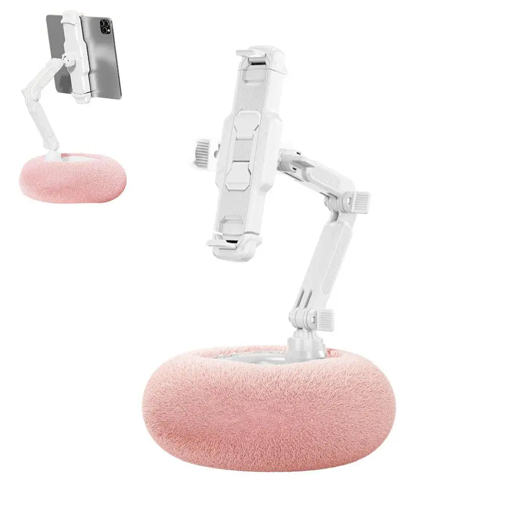 Plush Pillow Phone & Tablet Holder – Foldable Lazy Bed Stand