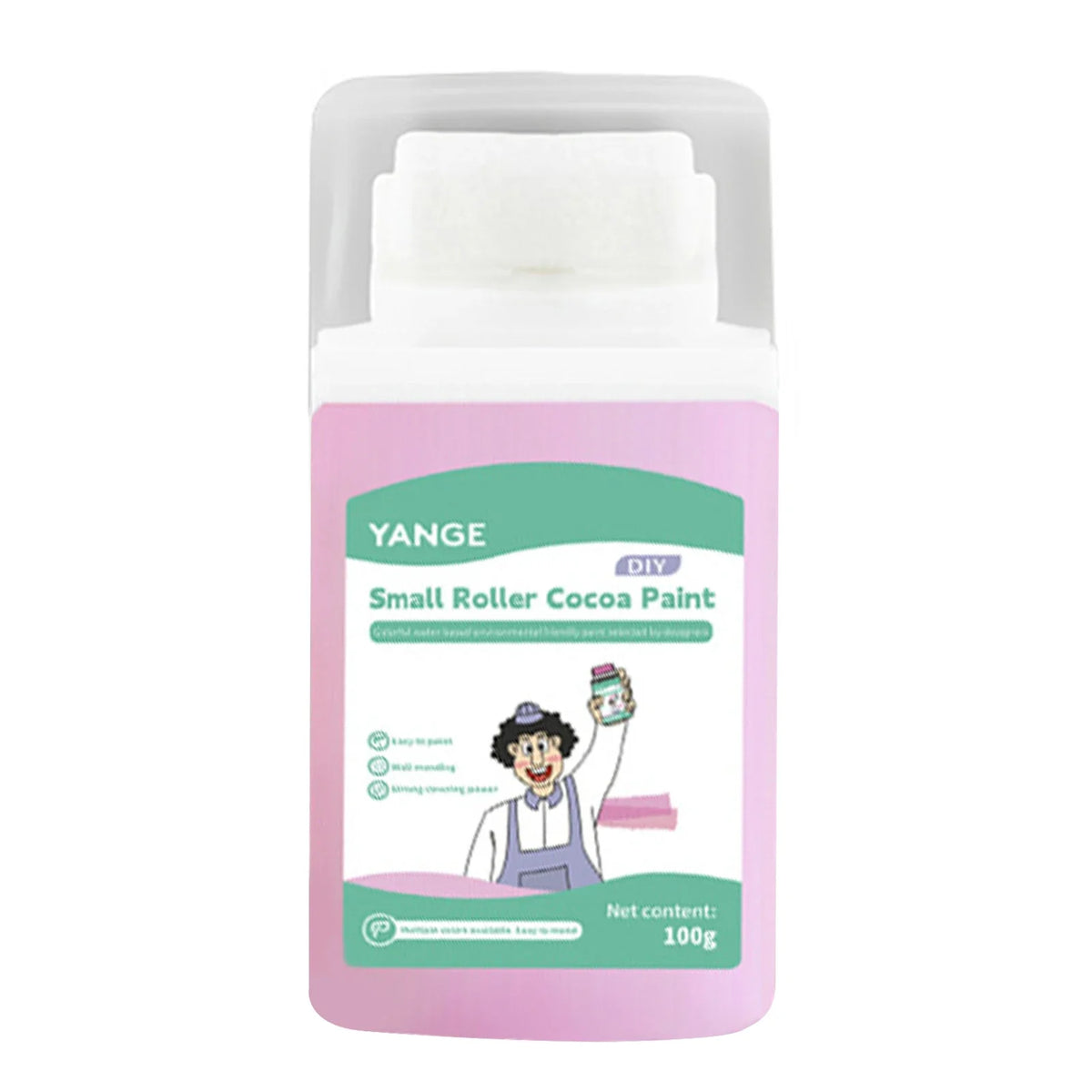 High Coverage White Wall Touch-Up Paint with Roller Brush