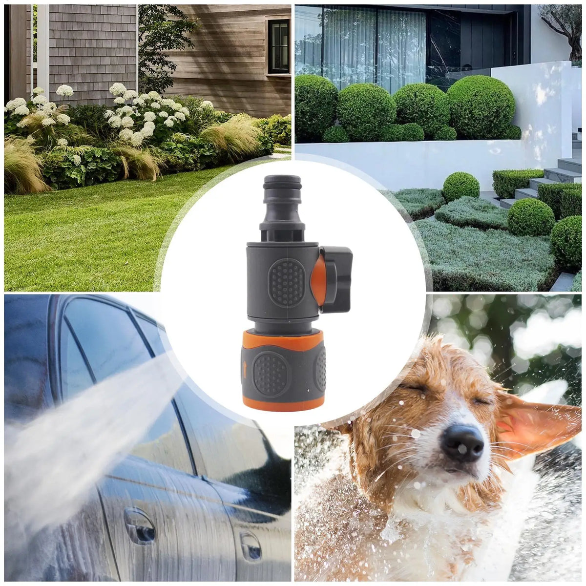Quick Connect Garden Hose Adapter with Stop Valve | Easy Install