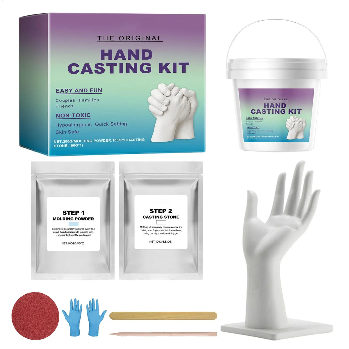 DIY Hand Casting Kit – Couples & Family Plaster Mold Keepsake
