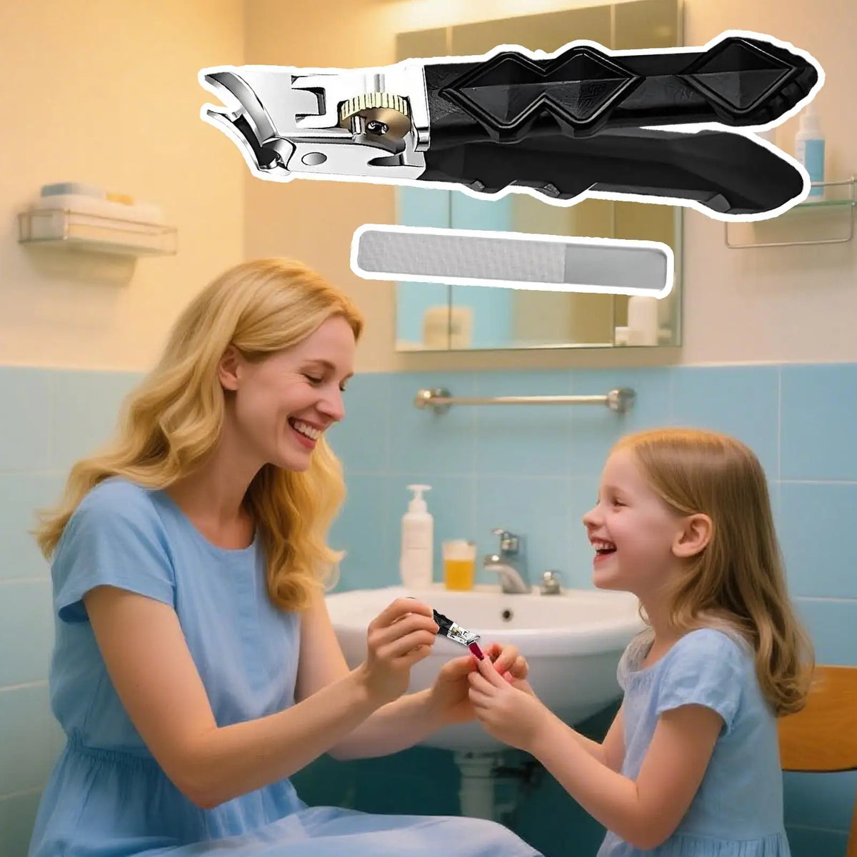 45° Slant Edge Nail Clipper | Wide Jaw Stainless Steel Trimmer