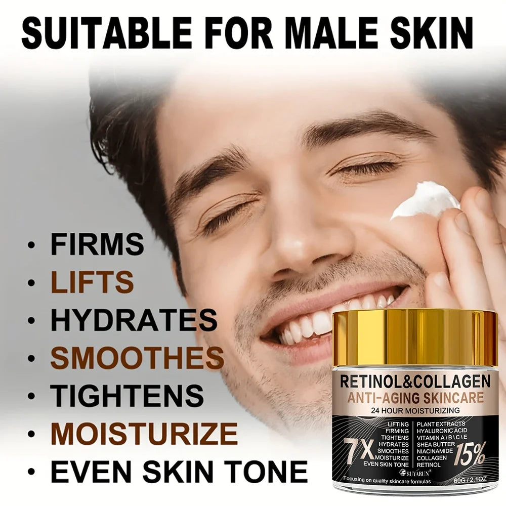 SUYARUN Retinol Collagen Face & Eye Cream – 60g Glass Jar