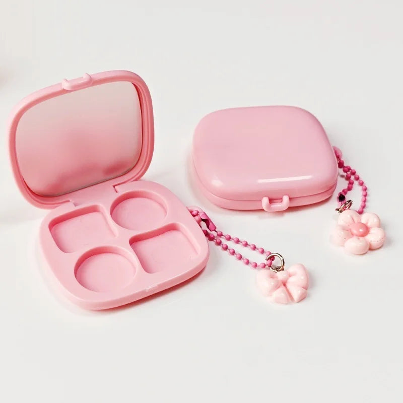 4-Grid Empty DIY Eyeshadow Palette Case | Refillable Makeup Box