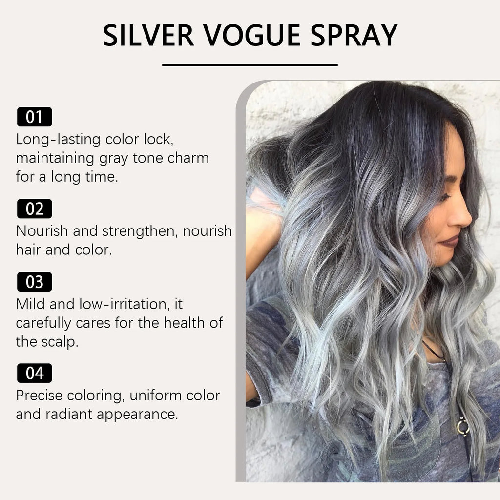 HOEGOA Silver Gray Hair Dye Spray | Nourishing Grandma Grey