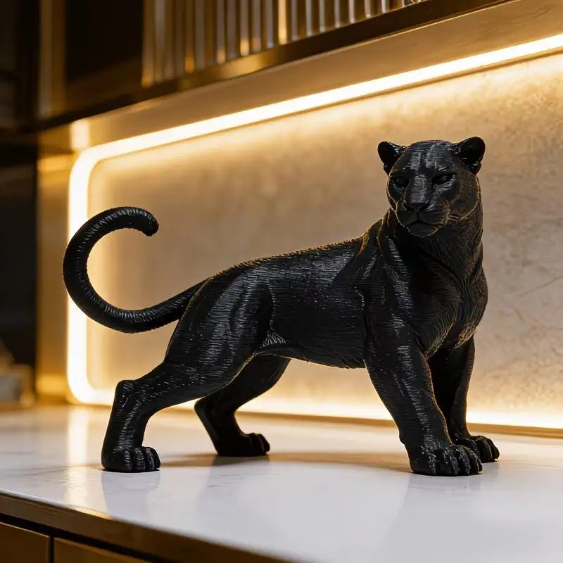 3D Printed Black Panther Statue | Desktop & Dashboard Décor